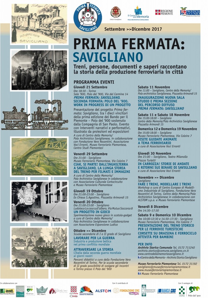 locandina PRIMA FERMATA SAVIGLIANO