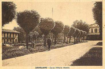 L'ultimo tratto di Corso Vittorio Veneto a Savigliano nel 1929