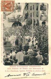 Celebrazioni per la Madonna del Rosario, Savigliano, 1903.