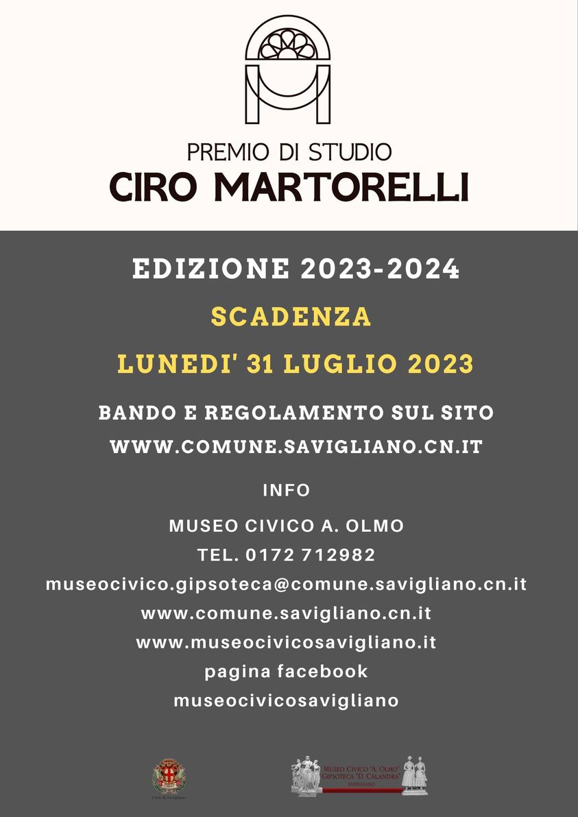 BANDO CIRO MARTORELLI EDIZIONE 2023-2024